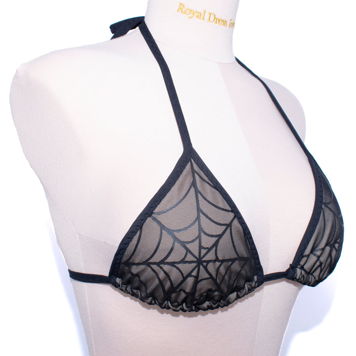 Spiderweb Triangle Bikini Top