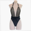Spiderweb High Leg Plunge Neckline One Piece Swimsuit