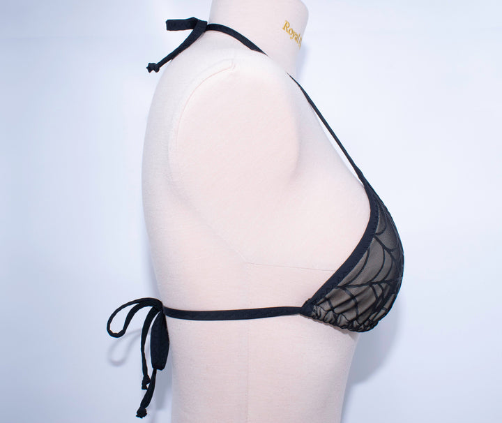 Spiderweb  Triangle Bikini Top