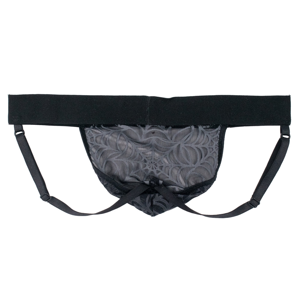 LUXE ALL BLACK Spiderweb Jockstrap - McLaineO