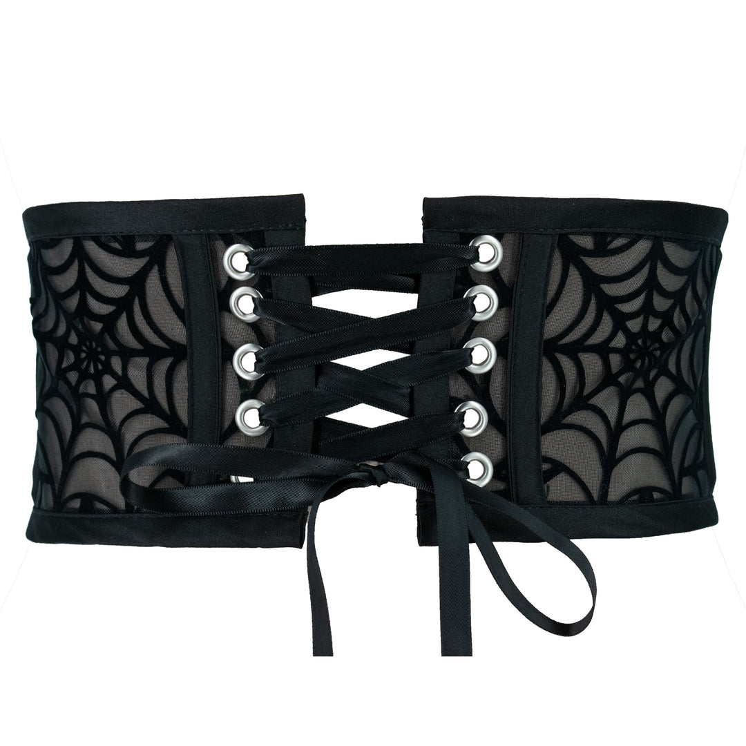 Black Spiderweb Underbust Corset
