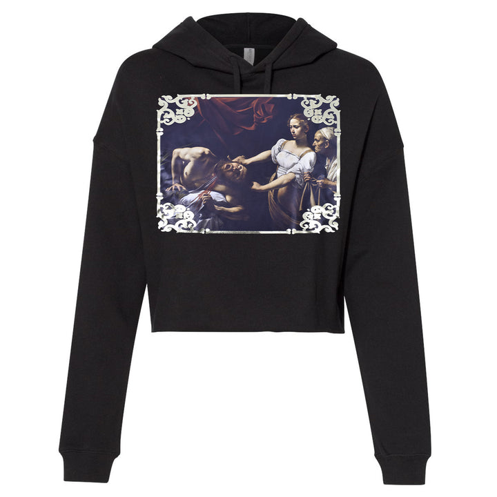Caravaggio's Judith Beheading Holofernes -  Cropped Hooded Sweatshirt