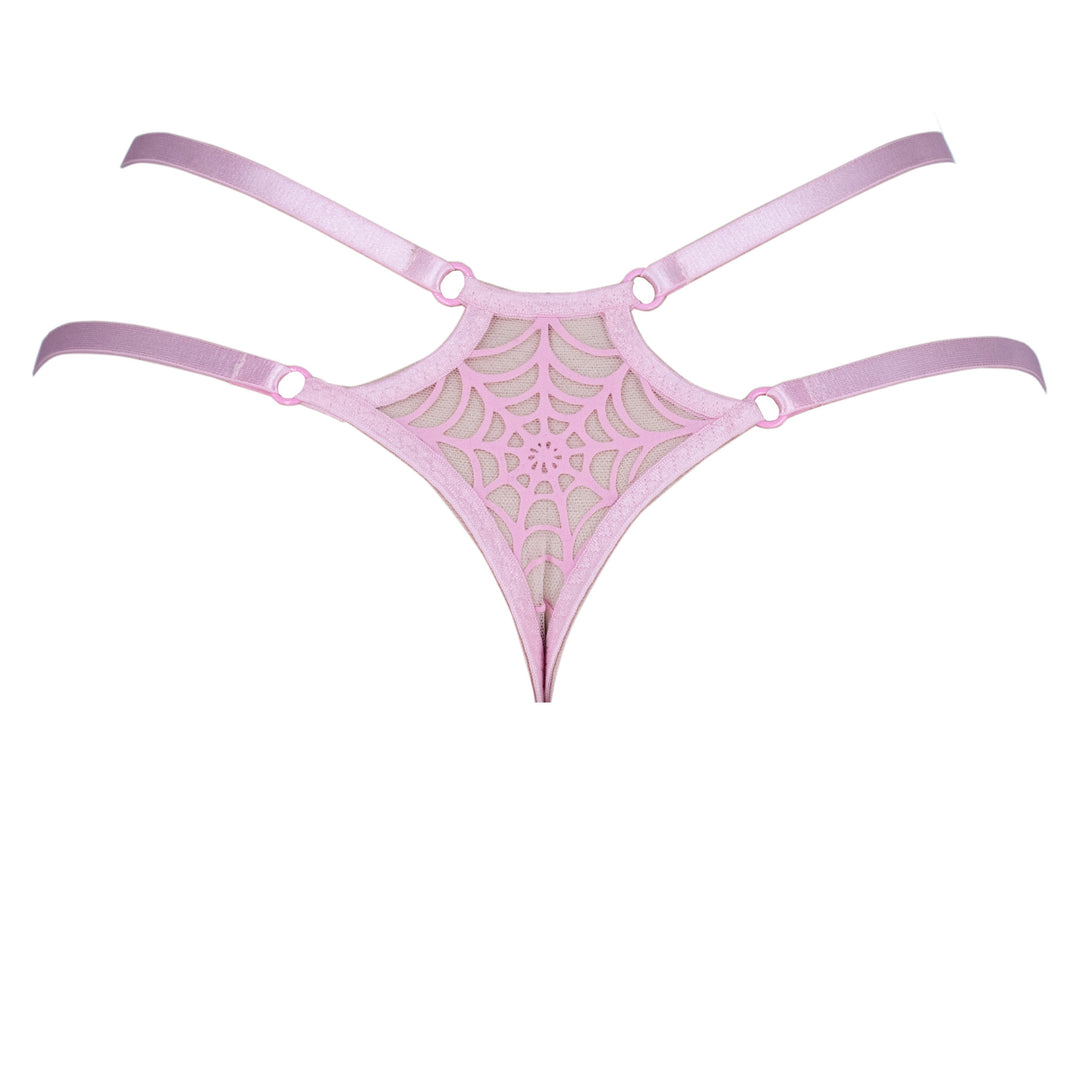 LUX PINK Spiderweb Strappy Thong