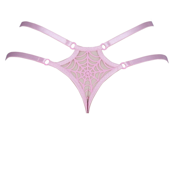LUX PINK Spiderweb Strappy Thong