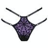 LUXE Purple Spiderweb Strappy Thong