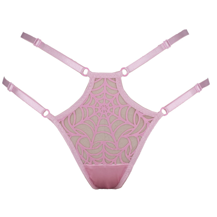 LUX PINK Spiderweb Strappy Thong