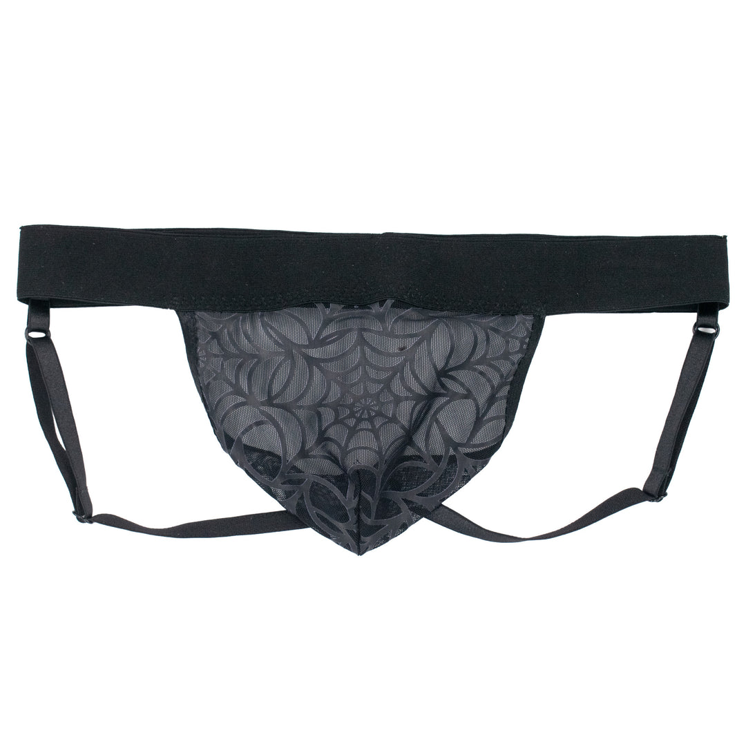 LUXE ALL BLACK Spiderweb Jockstrap - McLaineO