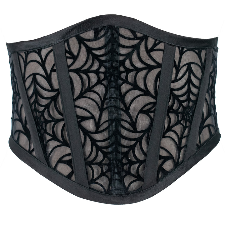 Black Spiderweb Underbust Corset