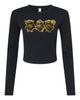 Gold Sacred Hearts - Fitted Long Sleeve T-Shirt