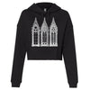 Gothic Cathedrals -  Cropped Hooded Sweatshirt