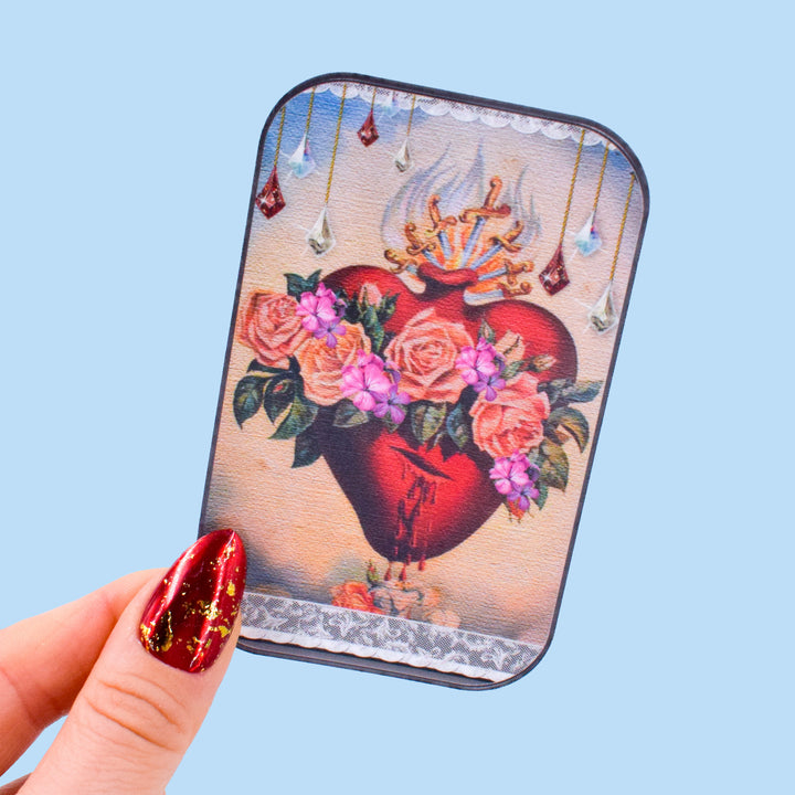 Red Sacred Heart - Vinyl Sticker