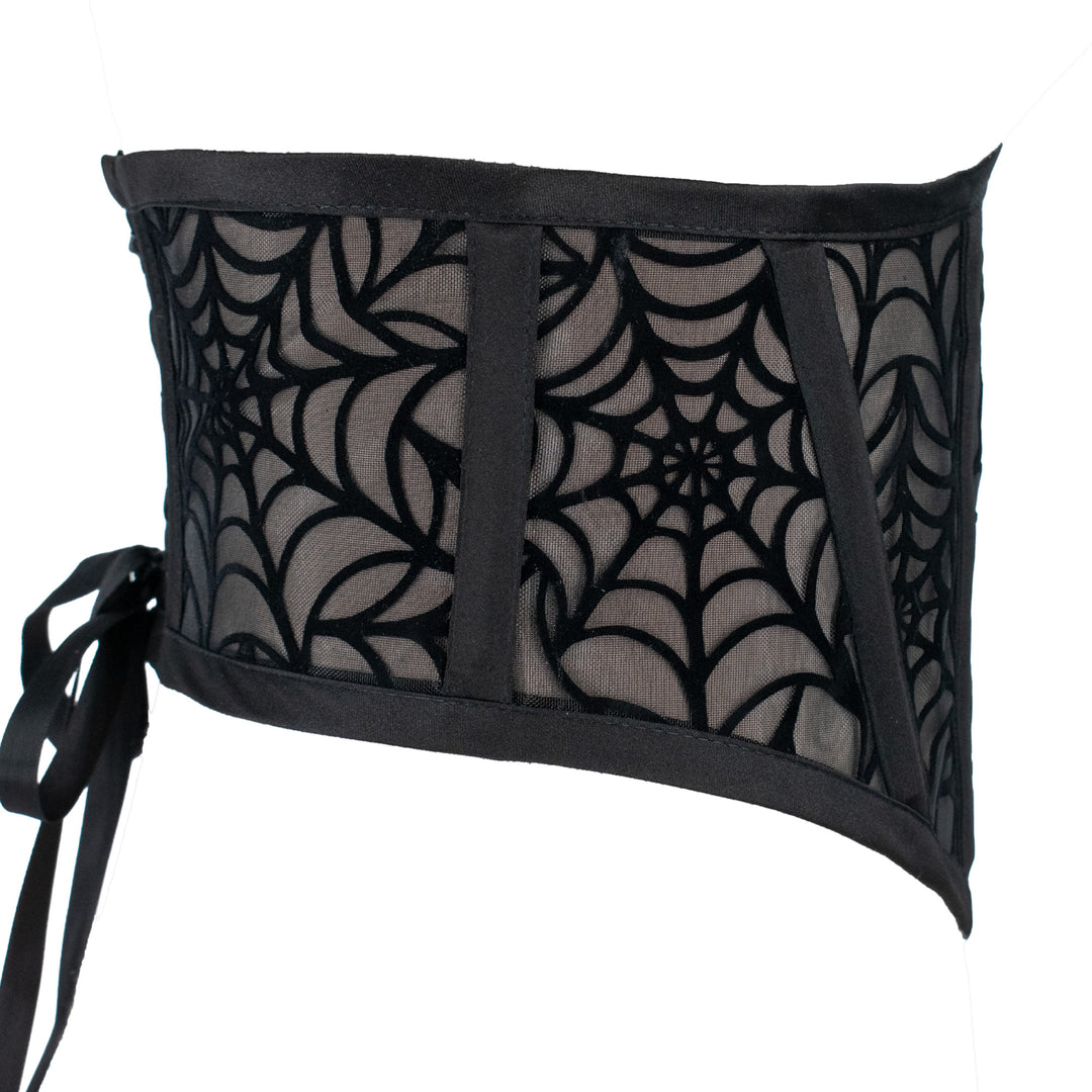 Black Spiderweb Underbust Corset