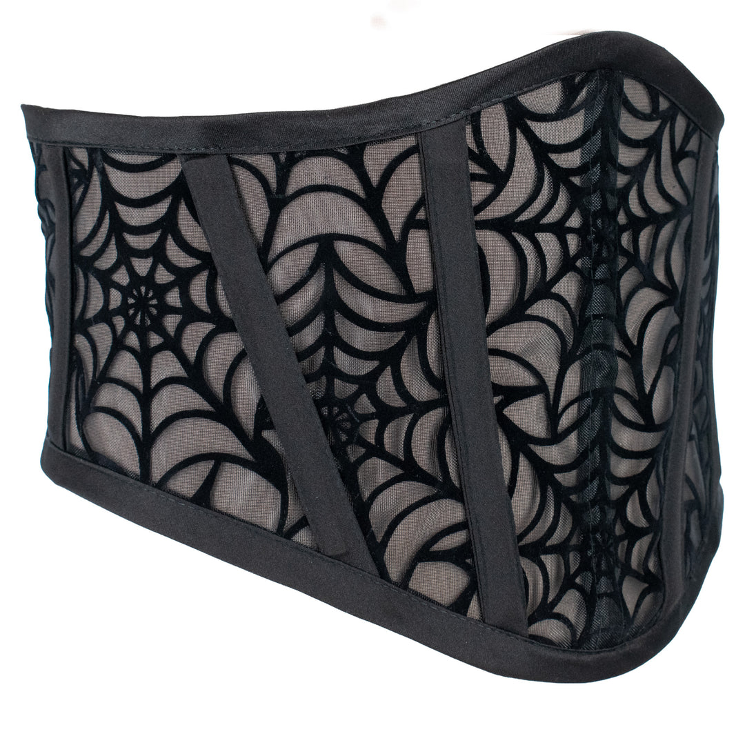 Black Spiderweb Underbust Corset