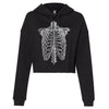 Anatomical Skeleton Ribcage  -  Cropped  Hooded Sweatshirt