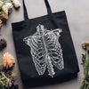 Anatomical Skeleton Canvas Tote Bag