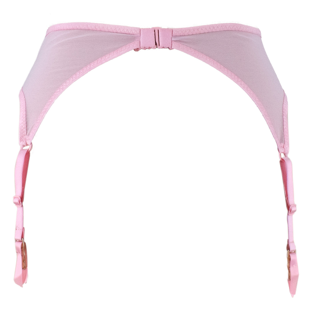 Glitter Pink Spiderweb Garter Belt