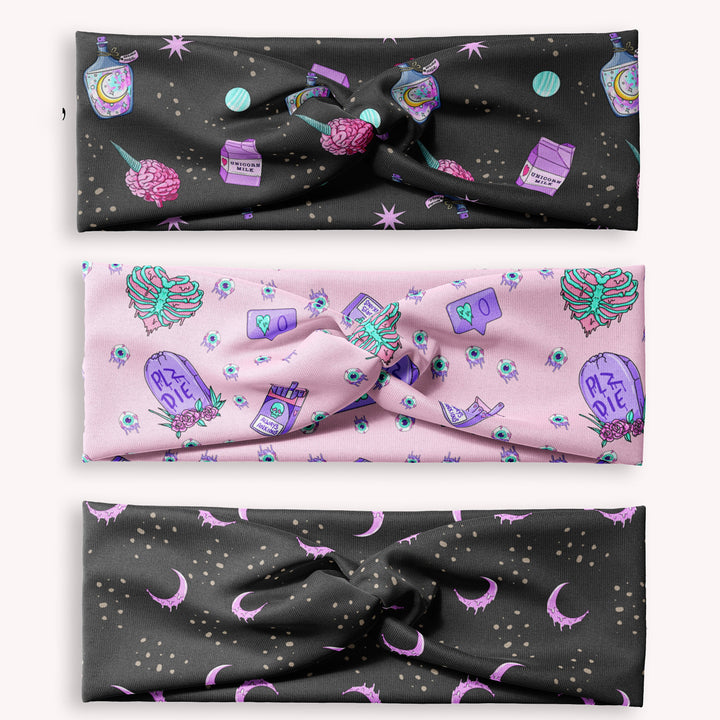 Unicorn  Twist Knot Headband, Faux Turban, Soft Stretchy HairBand