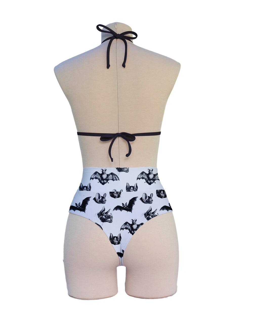 Bats Cheeky High Waist  Bikini Bottom and Triangle Top